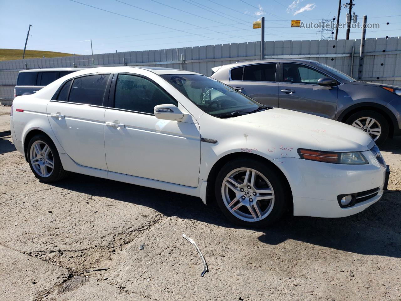 2008 Acura Tl  White vin: 19UUA66268A055232