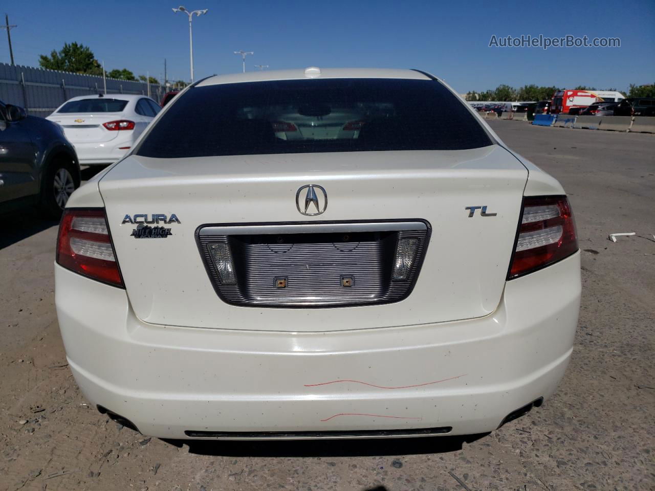 2008 Acura Tl  White vin: 19UUA66268A055232