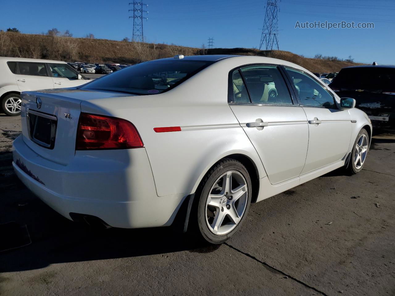 2005 Acura Tl  White vin: 19UUA66275A006231