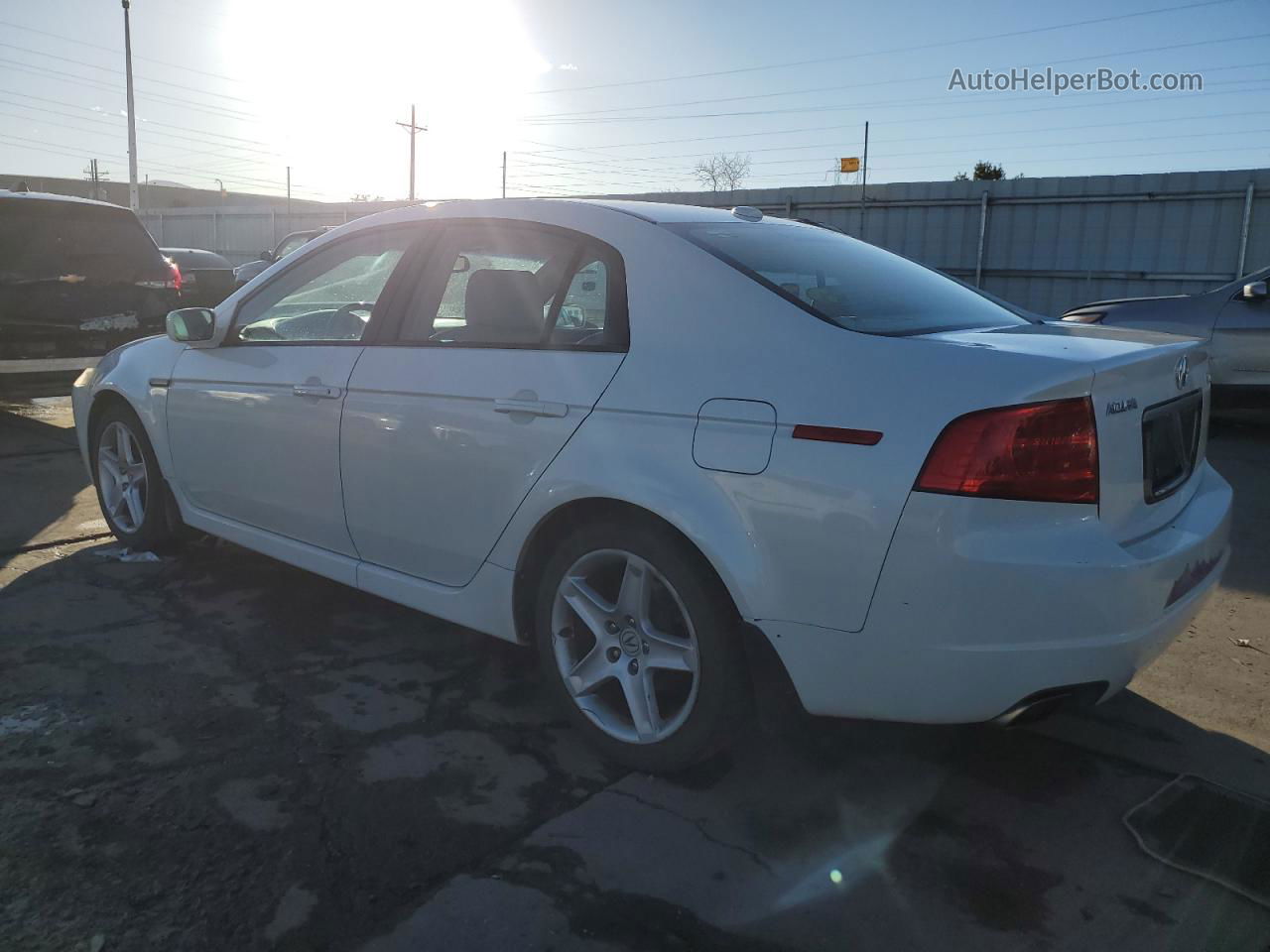 2005 Acura Tl  White vin: 19UUA66275A006231