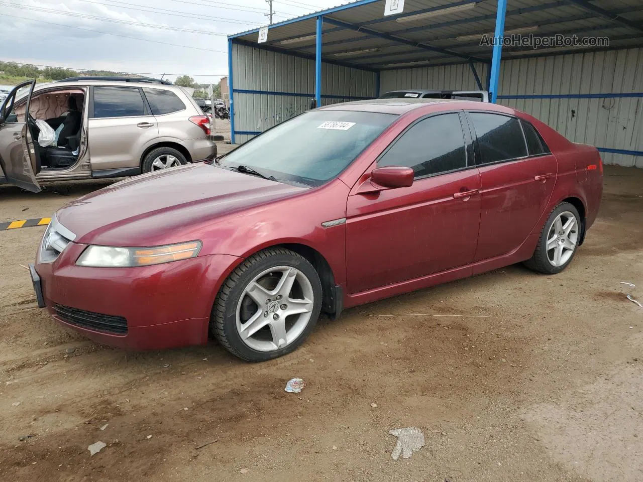 2005 Acura Tl  Burgundy vin: 19UUA66275A026348