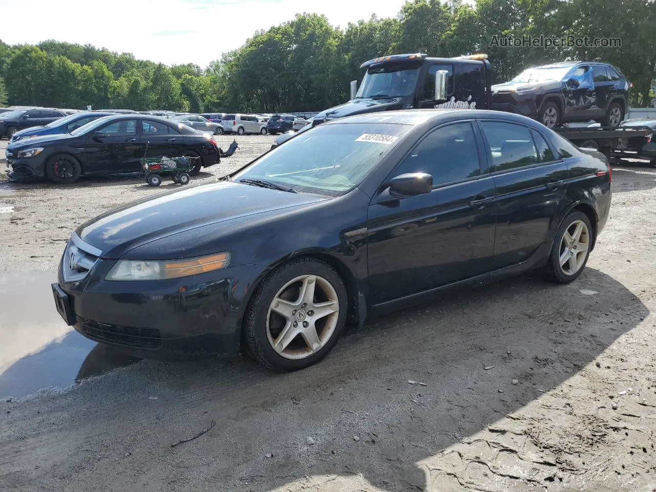 2005 Acura Tl  Черный vin: 19UUA66275A062539