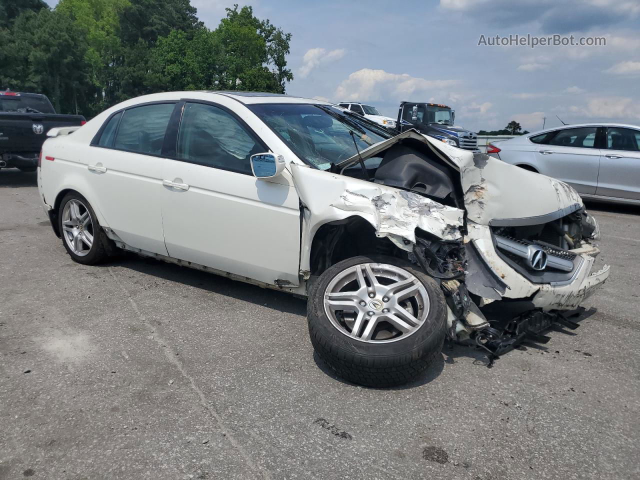 2008 Acura Tl  White vin: 19UUA66278A002264