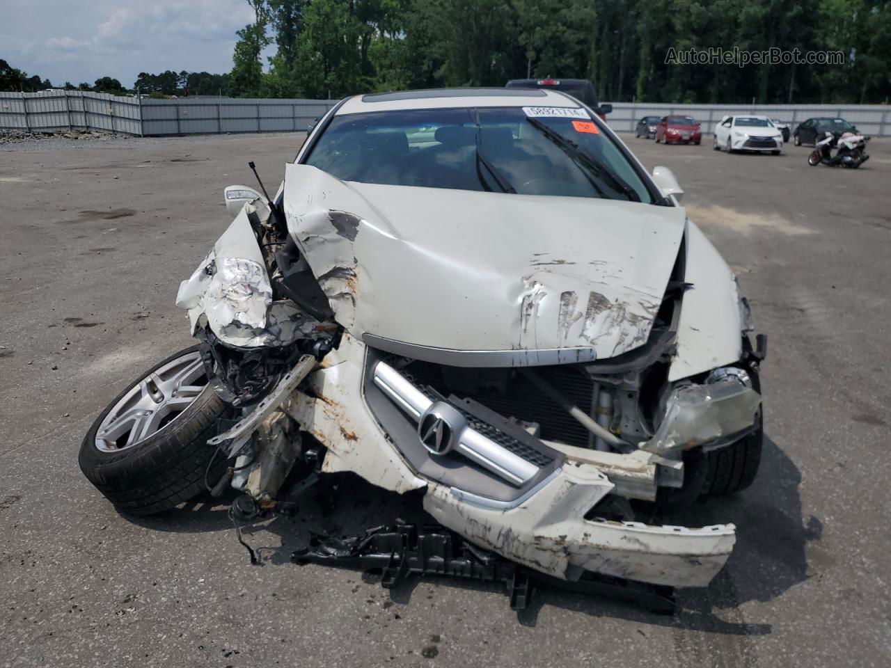 2008 Acura Tl  White vin: 19UUA66278A002264