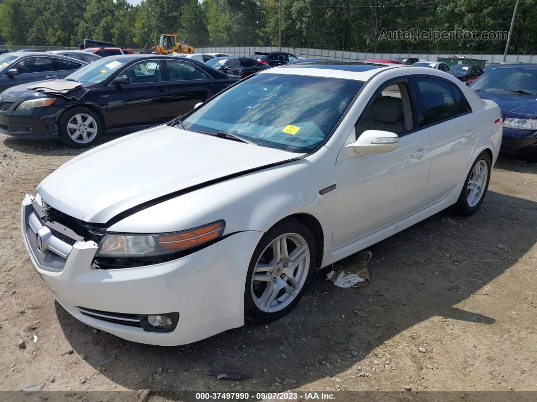 2008 Acura Tl Nav White vin: 19UUA66278A006847