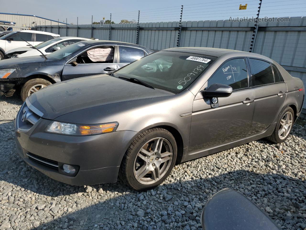 2008 Acura Tl  Gray vin: 19UUA66278A040982