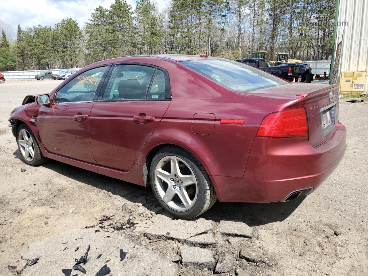 2005 Acura Tl  Red vin: 19UUA66285A026343