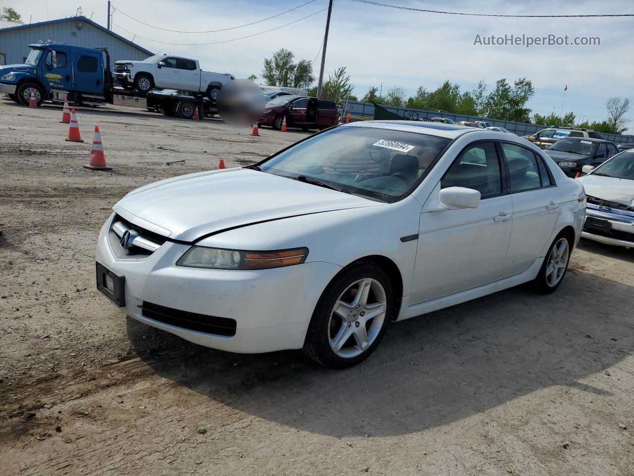 2005 Acura Tl  White vin: 19UUA66285A050769