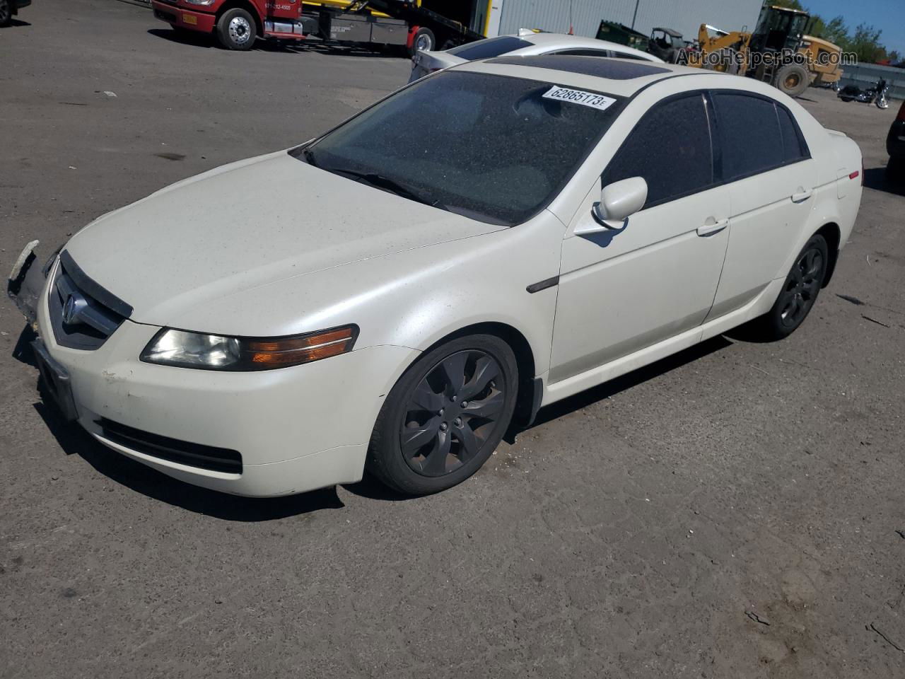 2005 Acura Tl  White vin: 19UUA66285A063098