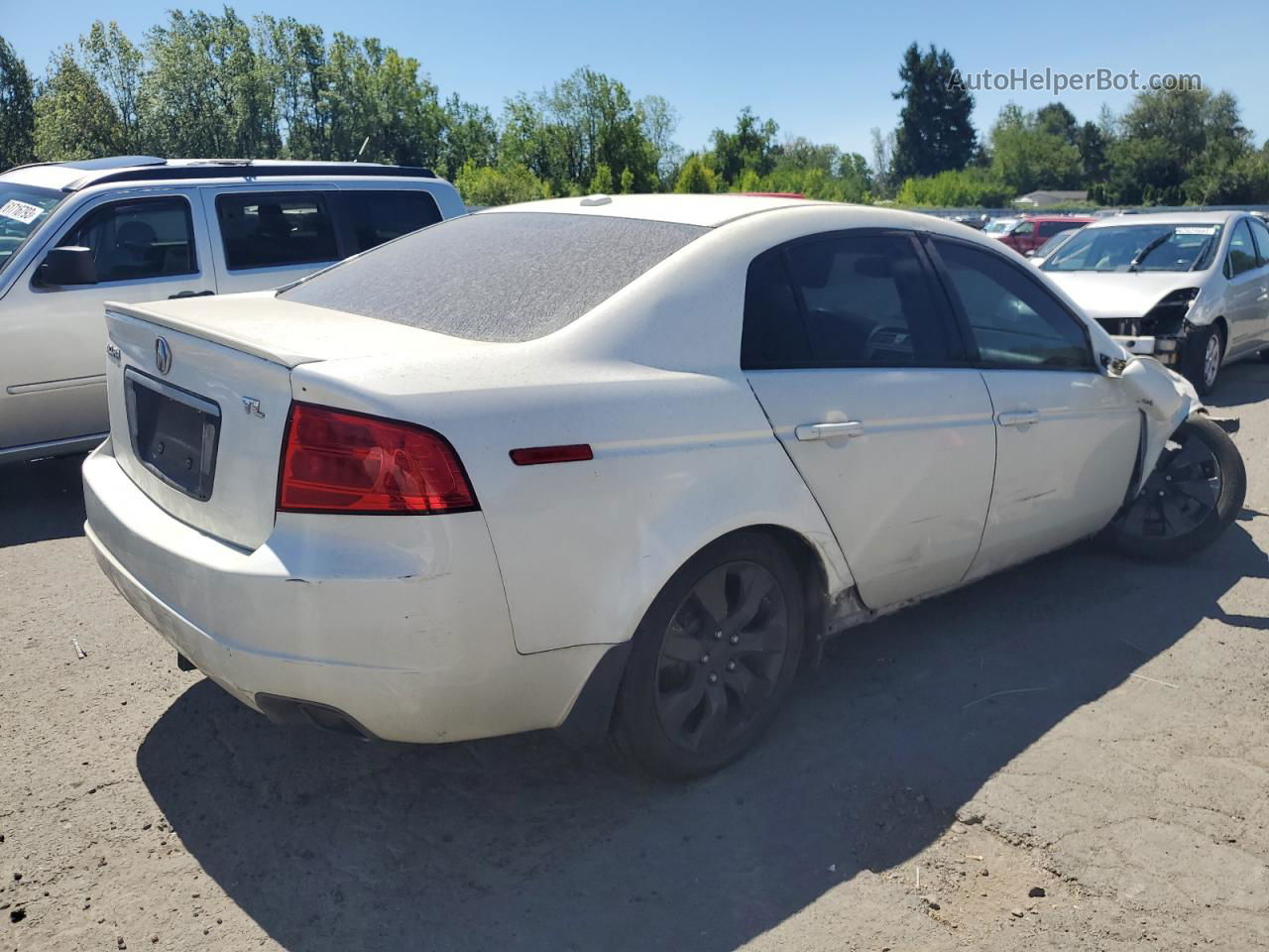 2005 Acura Tl  White vin: 19UUA66285A063098