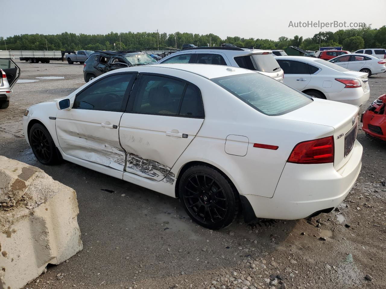 2005 Acura Tl  White vin: 19UUA66285A070214