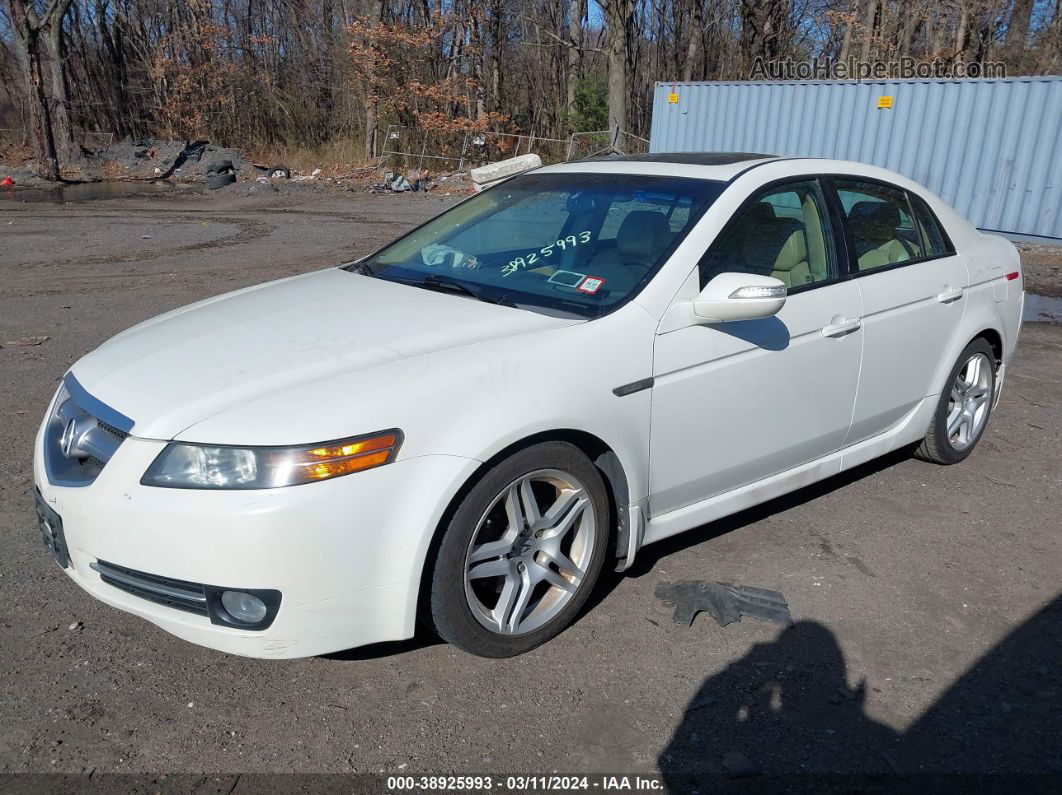 2008 Acura Tl 3.2 White vin: 19UUA66288A010017