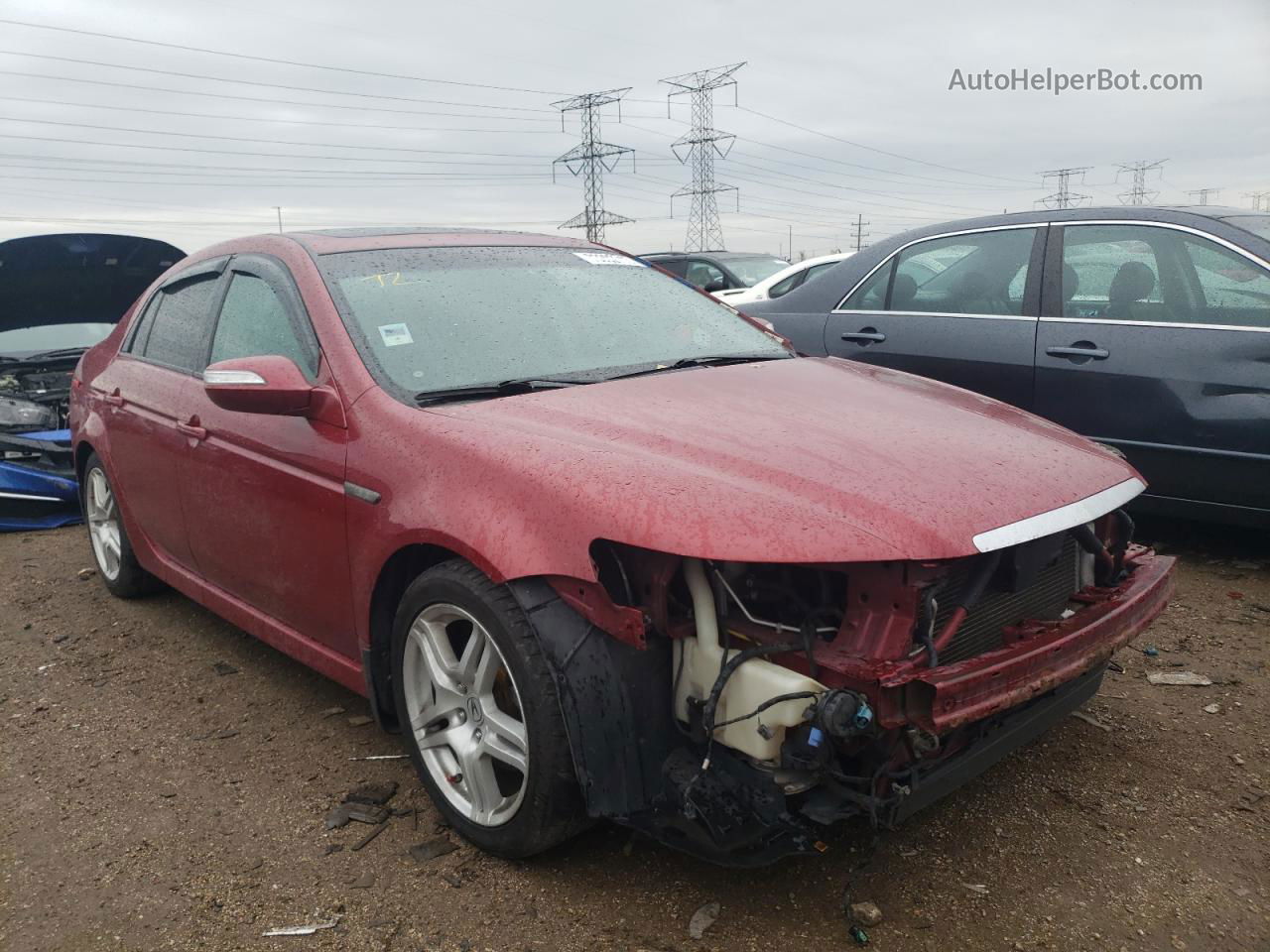 2008 Acura Tl  Red vin: 19UUA66288A010518