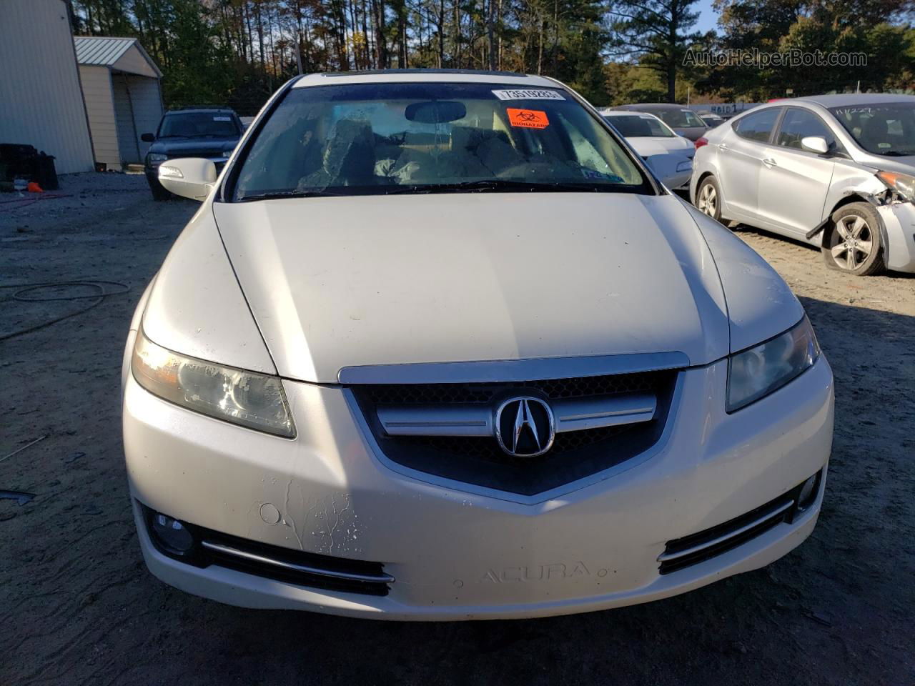 2008 Acura Tl  White vin: 19UUA66288A047150