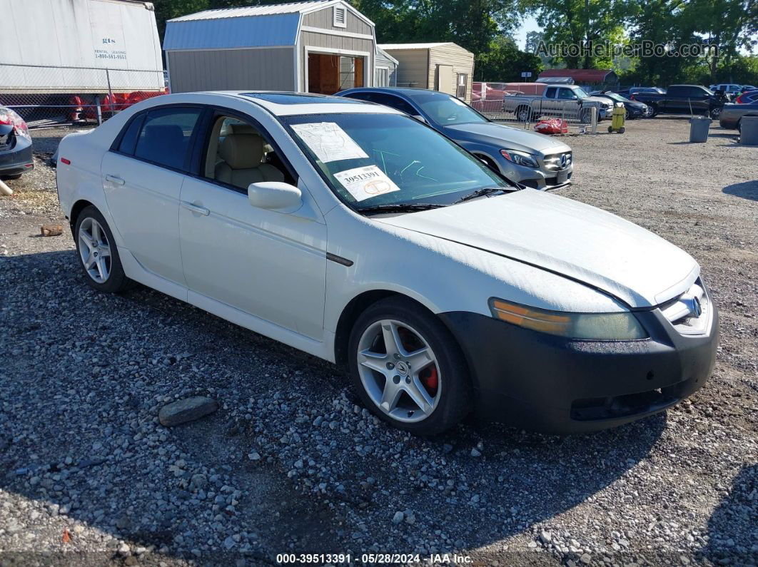 2005 Acura Tl   White vin: 19UUA66295A006246