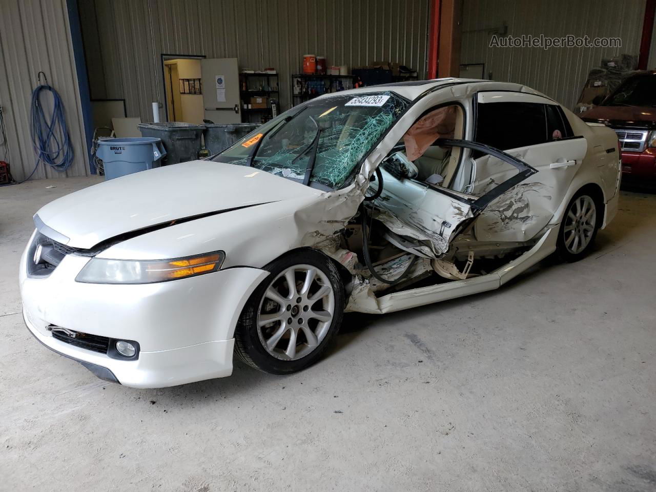 2005 Acura Tl  White vin: 19UUA66295A007221