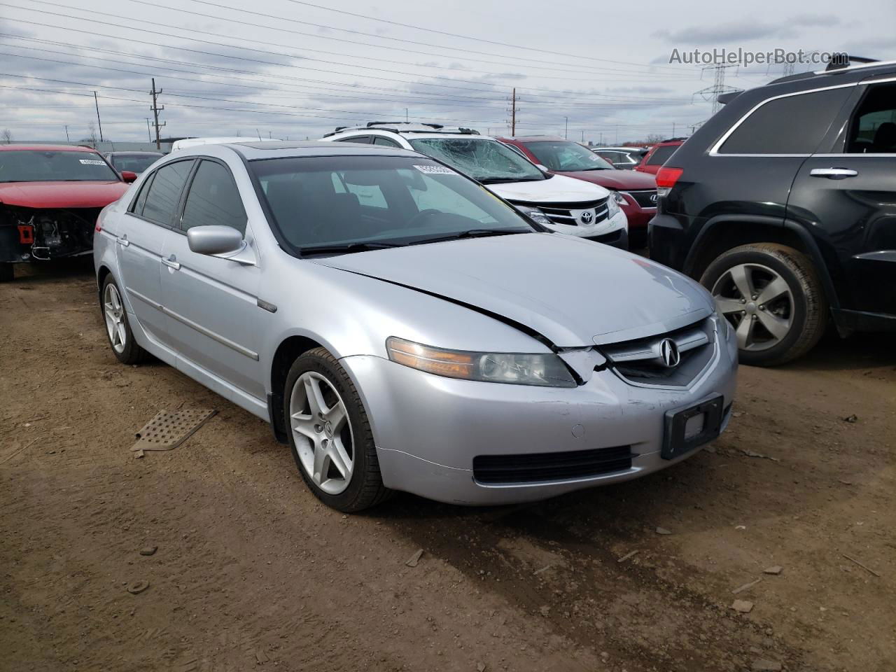 2005 Acura Tl  Серебряный vin: 19UUA66295A039635