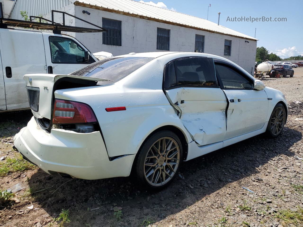 2008 Acura Tl  White vin: 19UUA66298A055211