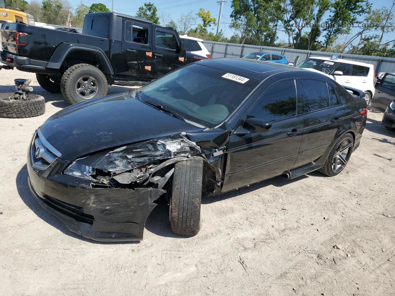 2005 Acura Tl  Black vin: 19UUA662X5A019068