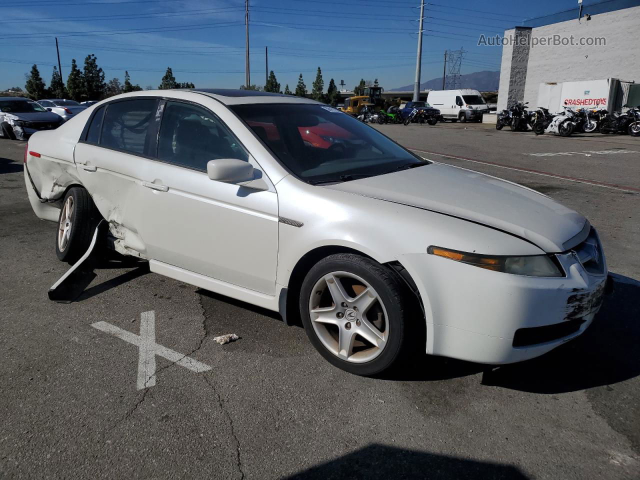 2005 Acura Tl  White vin: 19UUA662X5A024061