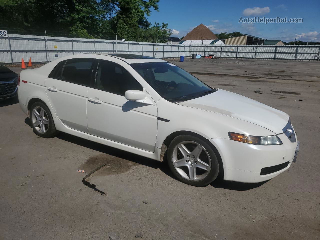 2005 Acura Tl  White vin: 19UUA662X5A026232