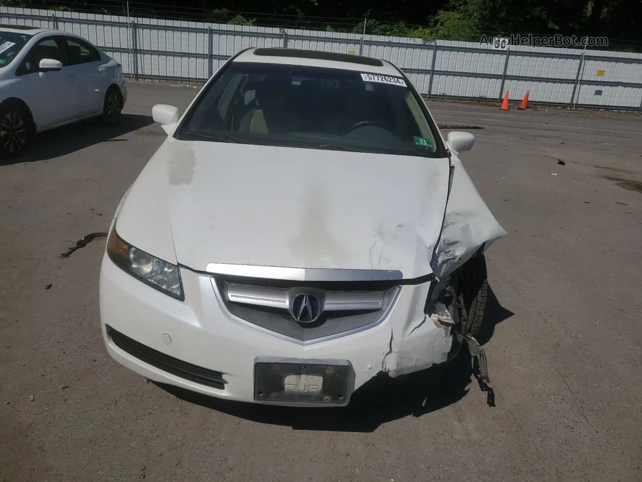 2005 Acura Tl  White vin: 19UUA662X5A026232