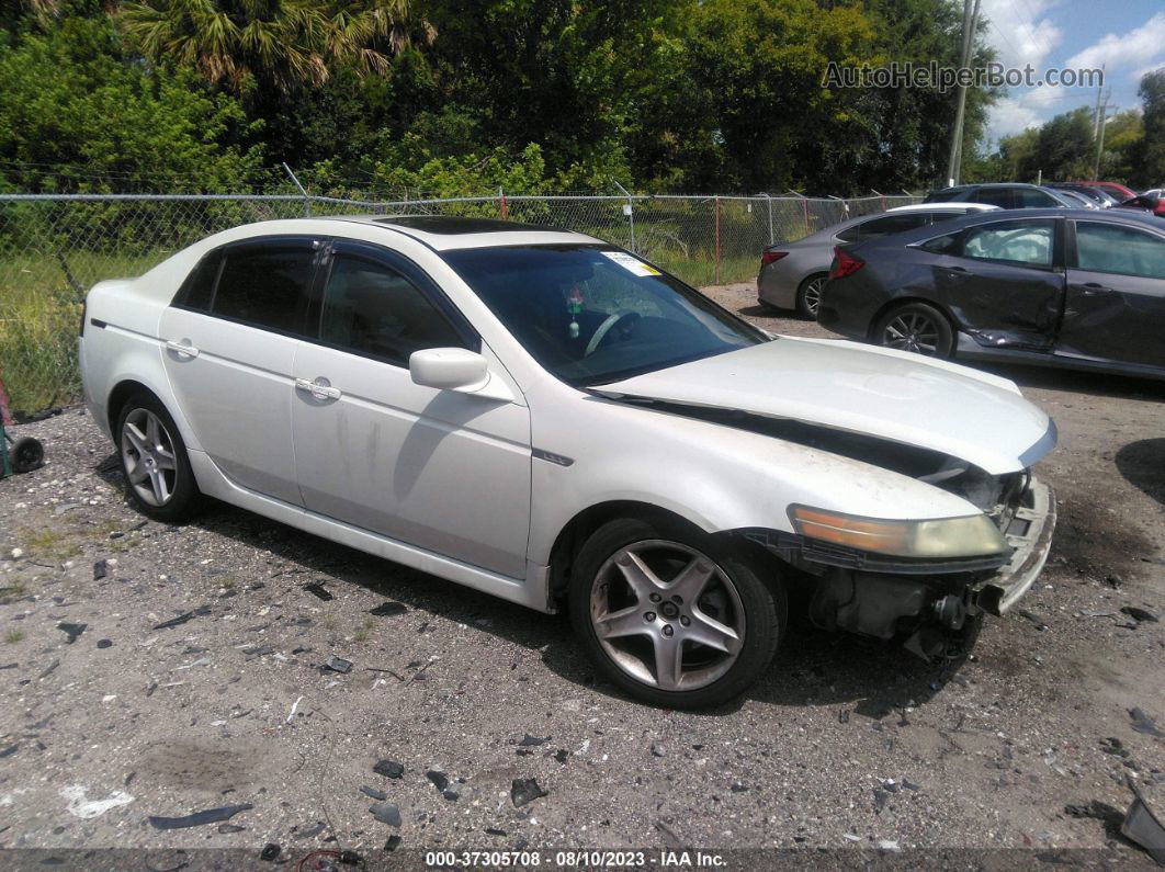 2005 Acura Tl   White vin: 19UUA662X5A028627