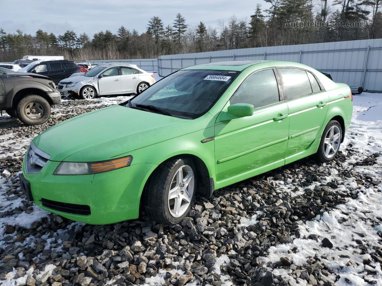 2005 Acura Tl  Зеленый vin: 19UUA662X5A046674