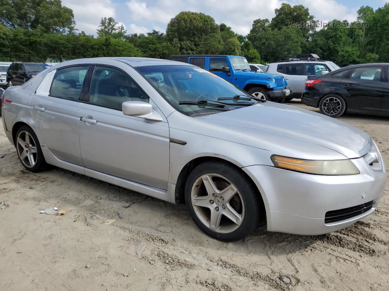 2005 Acura Tl  Silver vin: 19UUA662X5A049011