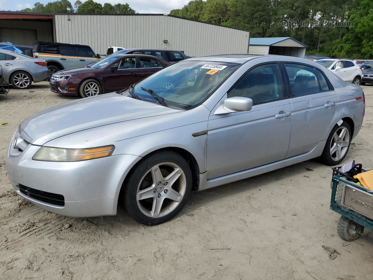 2005 Acura Tl  Silver vin: 19UUA662X5A049011