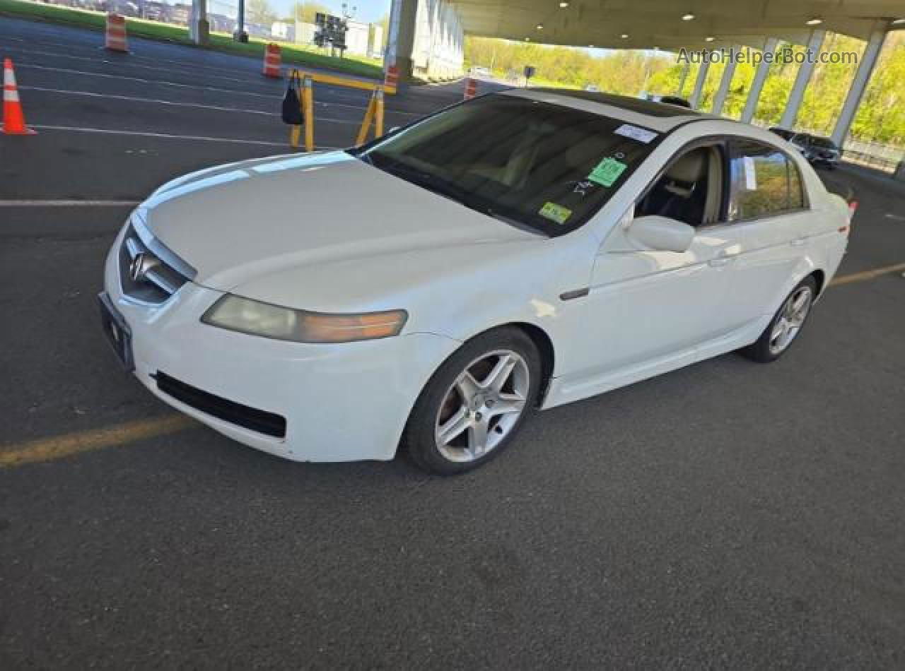 2005 Acura Tl White vin: 19UUA662X5A075818