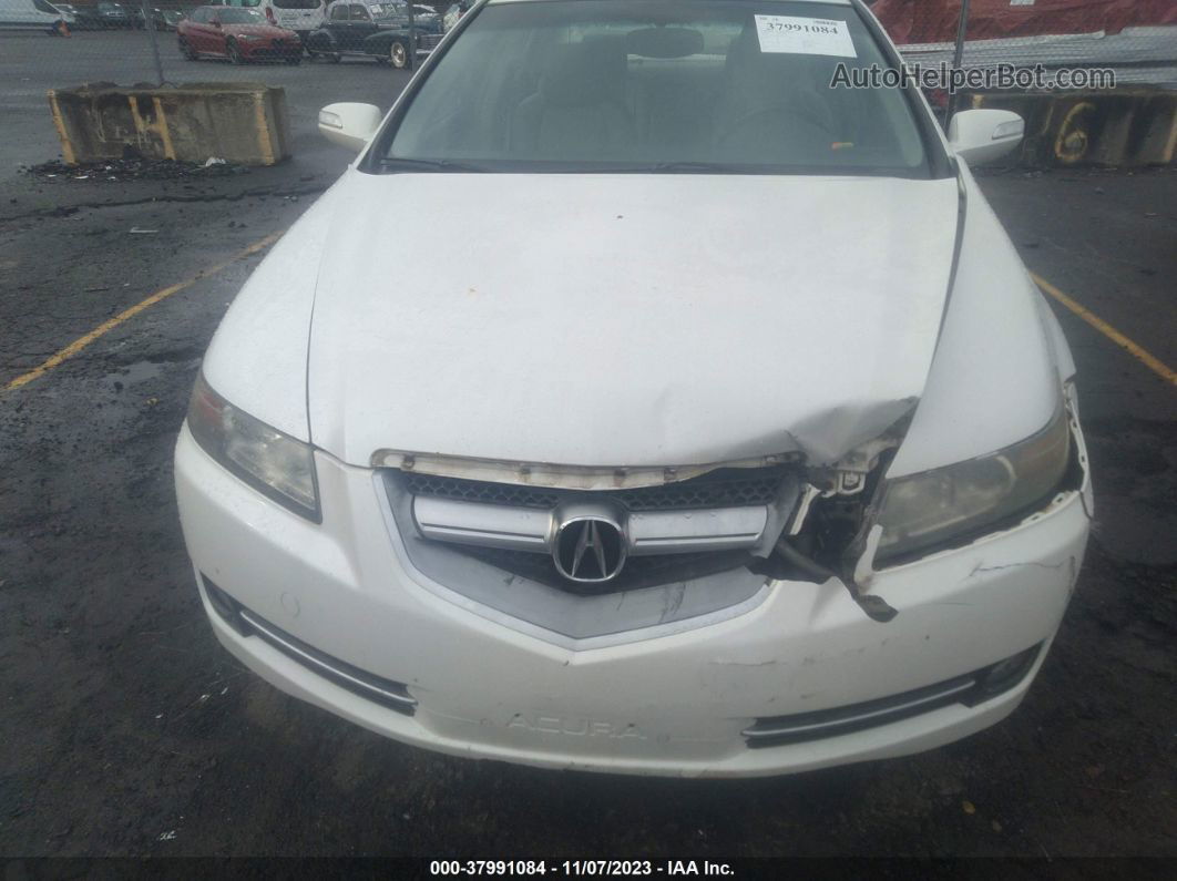 2008 Acura Tl 3.2 White vin: 19UUA662X8A006955