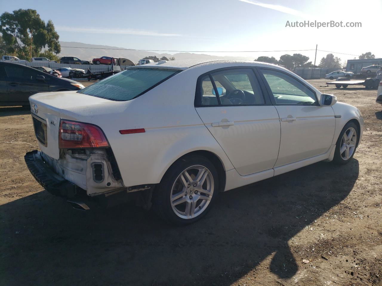 2008 Acura Tl  White vin: 19UUA662X8A028440