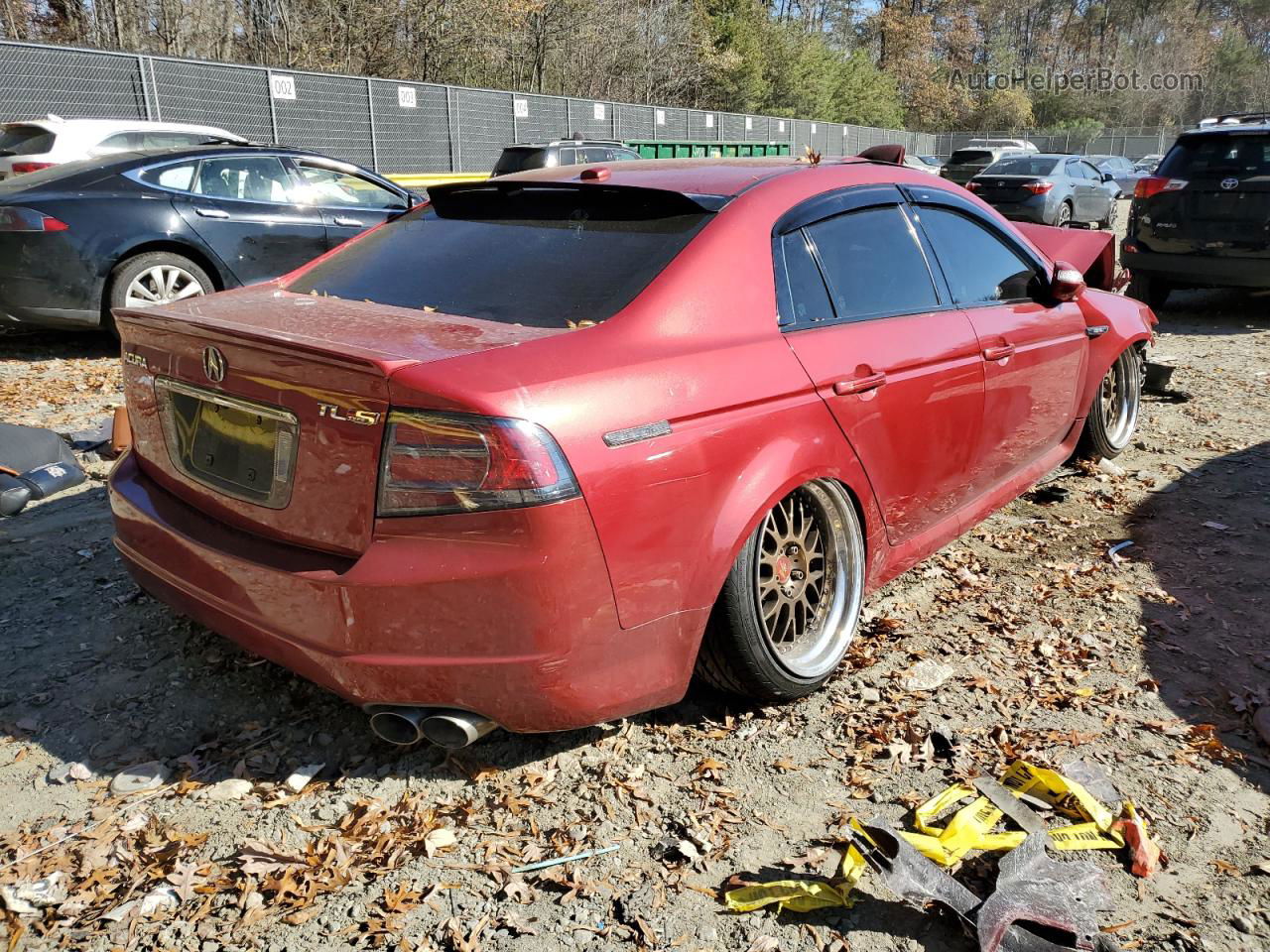 2008 Acura Tl Type S Red vin: 19UUA76508A004941