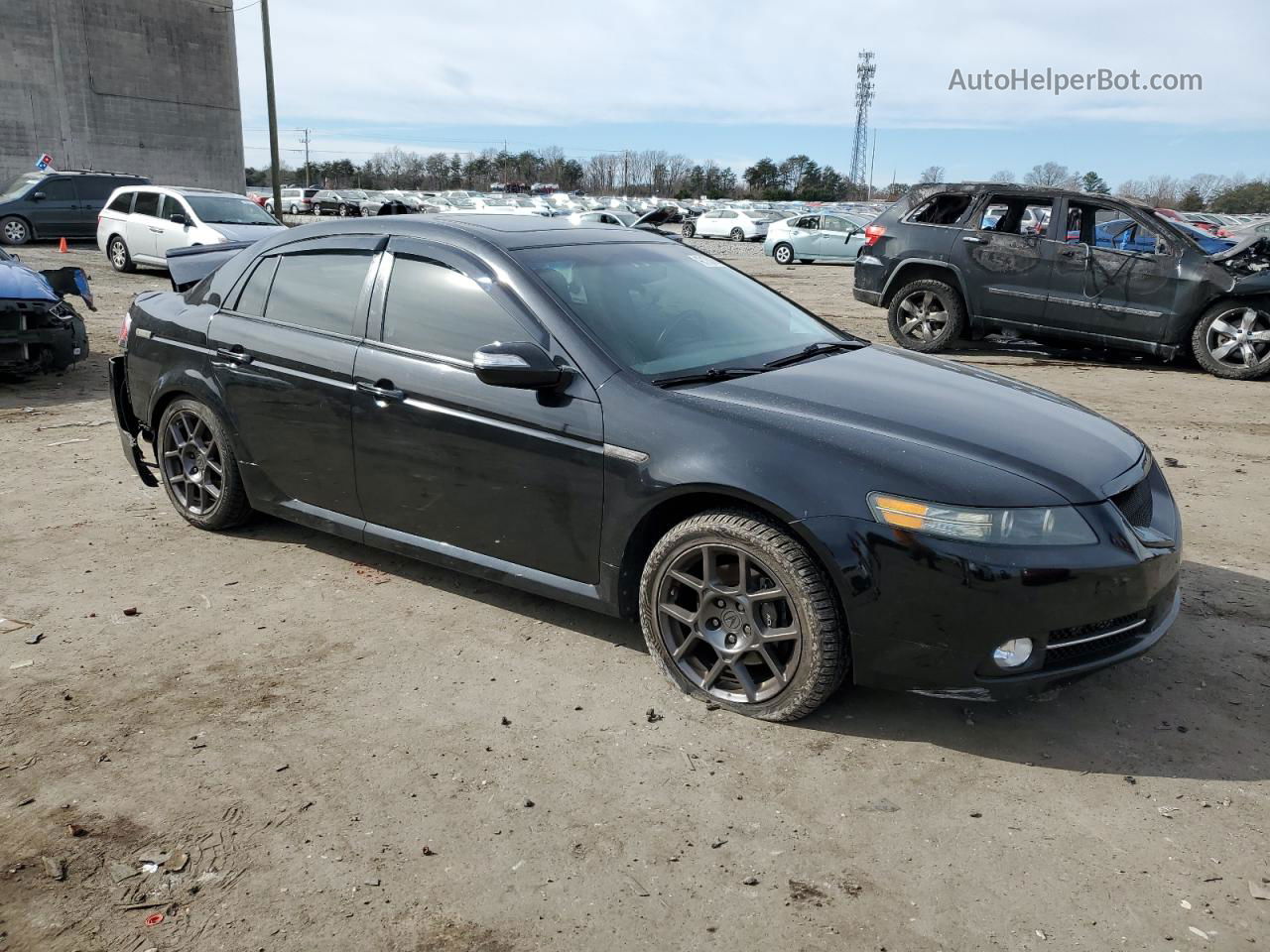 2008 Acura Tl Type S Black vin: 19UUA76508A055579