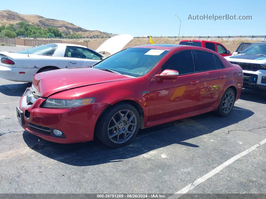 2008 Acura Tl Type S Red vin: 19UUA76528A011874