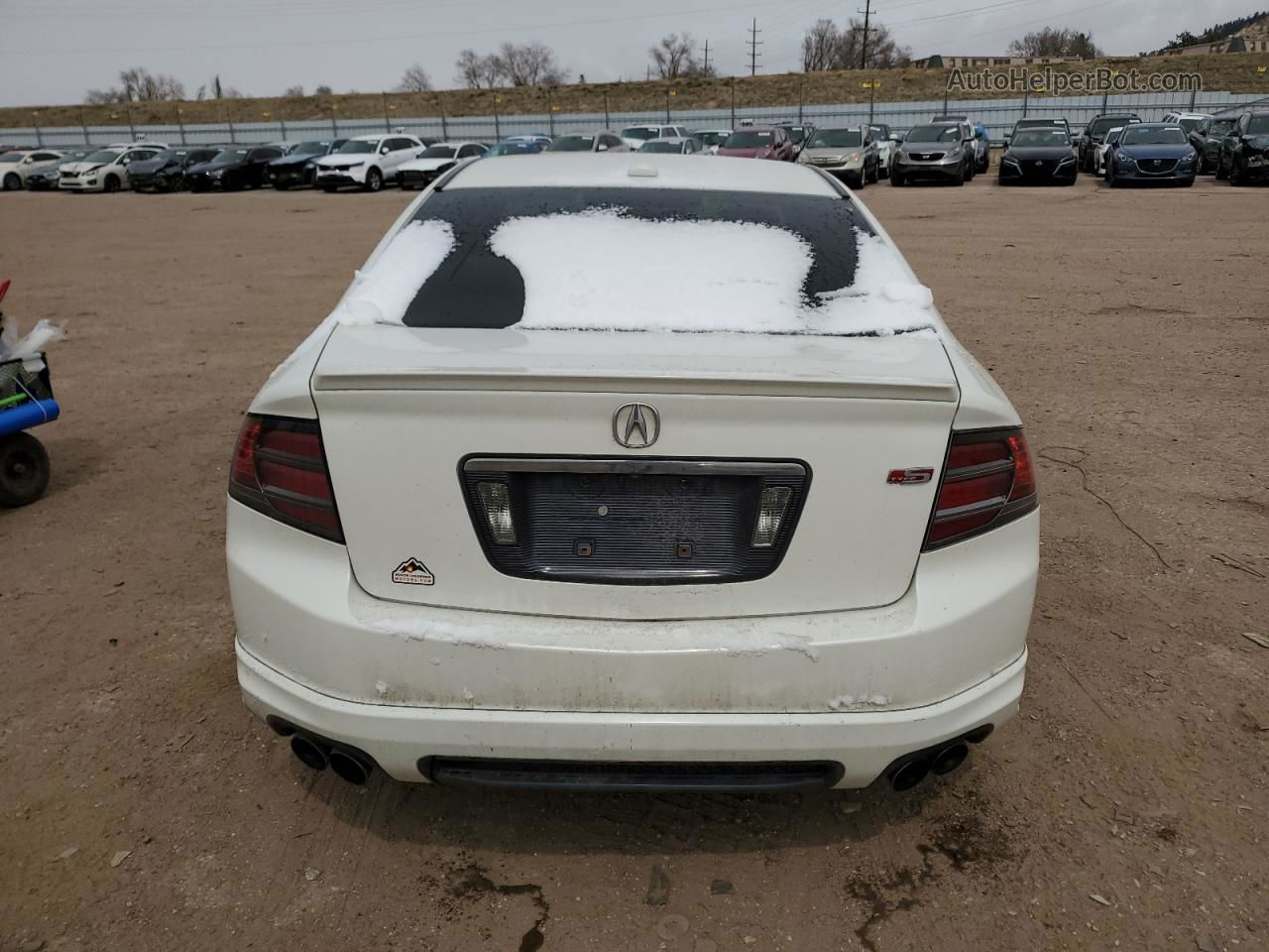 2008 Acura Tl Type S White vin: 19UUA76528A028075