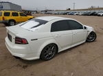 2008 Acura Tl Type S White vin: 19UUA76528A028075