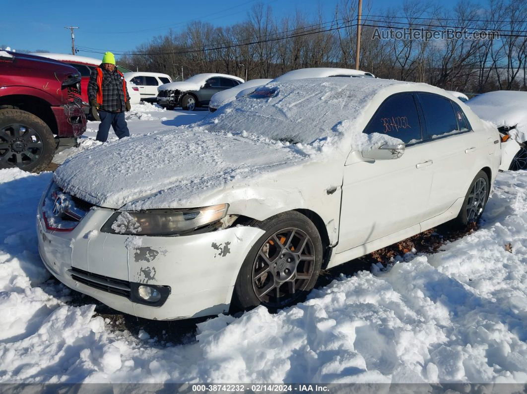 2008 Acura Tl Type S White vin: 19UUA76528A042557