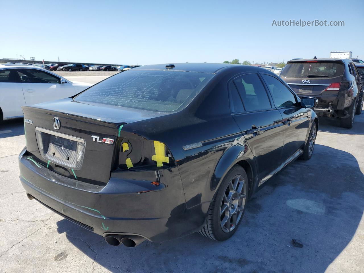 2008 Acura Tl Type S Black vin: 19UUA76528A050772