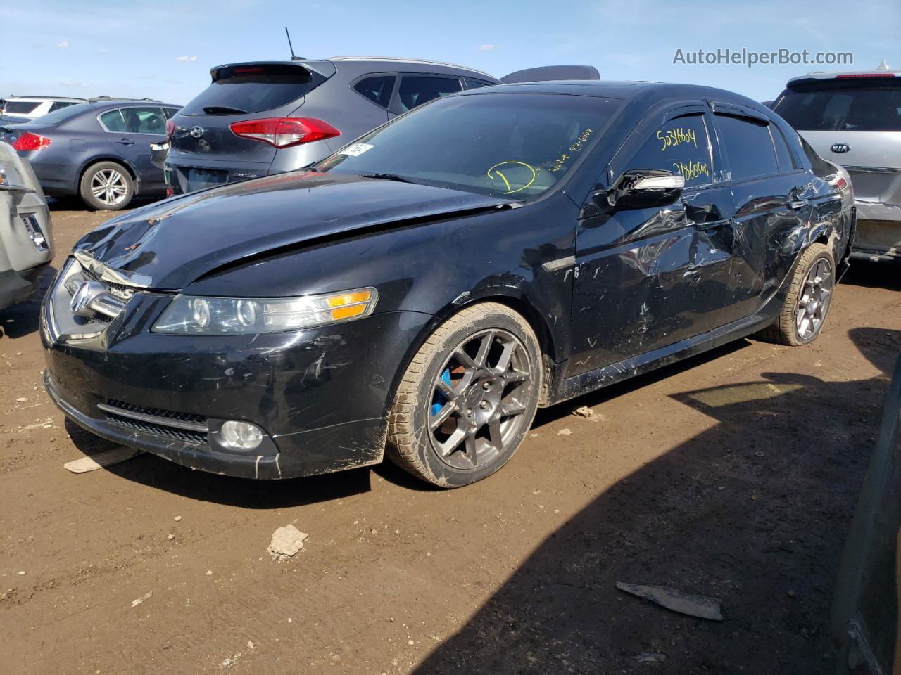 2008 Acura Tl Type S Black vin: 19UUA76538A027730