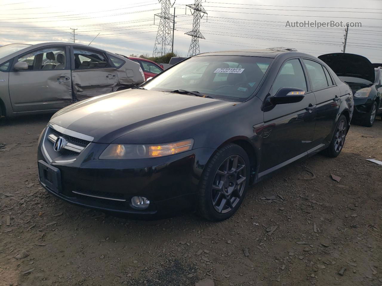 2008 Acura Tl Type S Black vin: 19UUA76538A055625