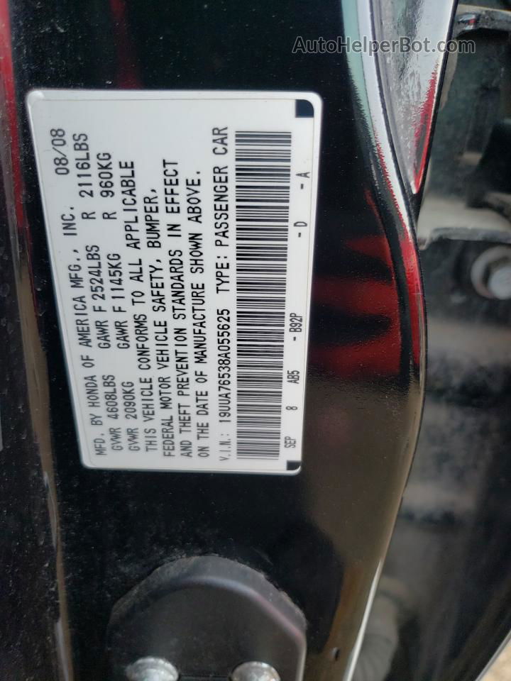 2008 Acura Tl Type S Черный vin: 19UUA76538A055625