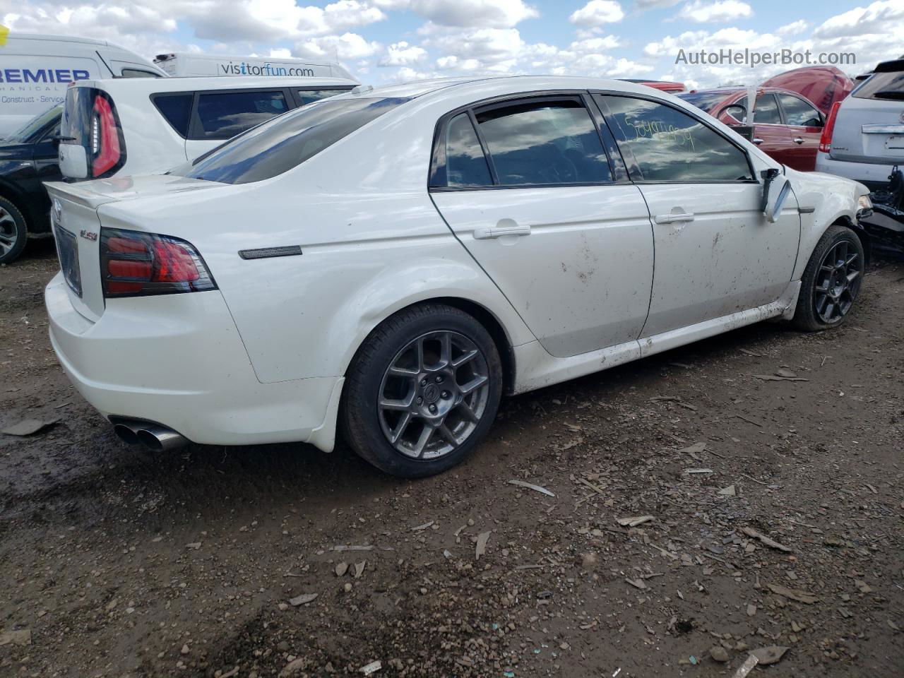 2008 Acura Tl Type S White vin: 19UUA76558A024716