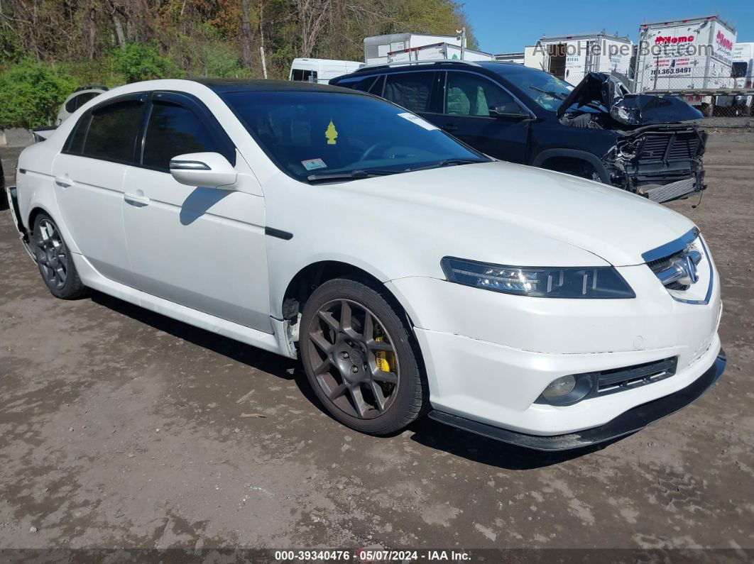 2008 Acura Tl Type S White vin: 19UUA76558A028667