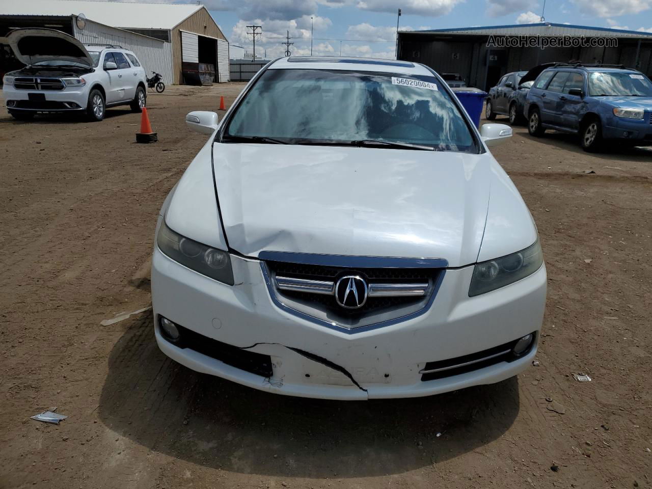 2008 Acura Tl Type S White vin: 19UUA76568A016088