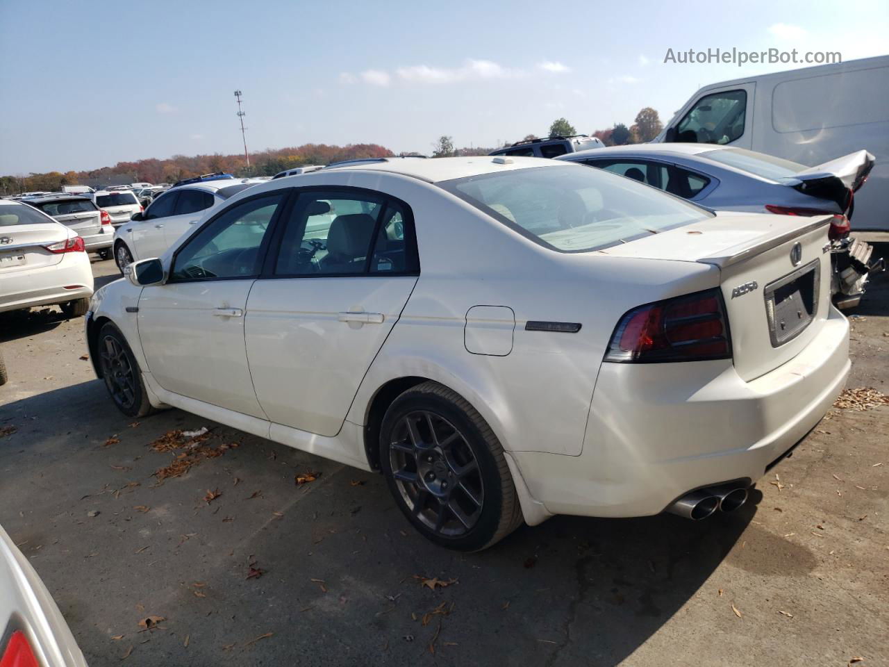 2008 Acura Tl Type S White vin: 19UUA76568A052914