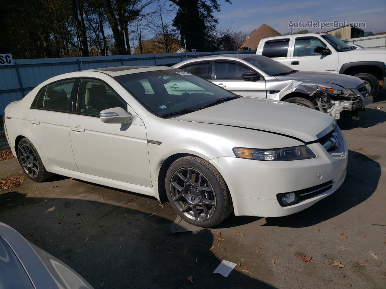 2008 Acura Tl Type S White vin: 19UUA76568A052914