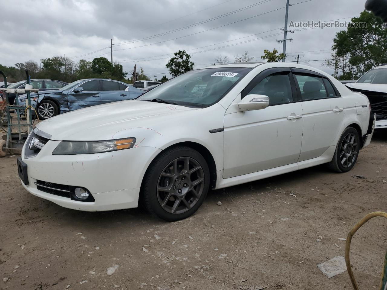 2008 Acura Tl Type S White vin: 19UUA76588A006727