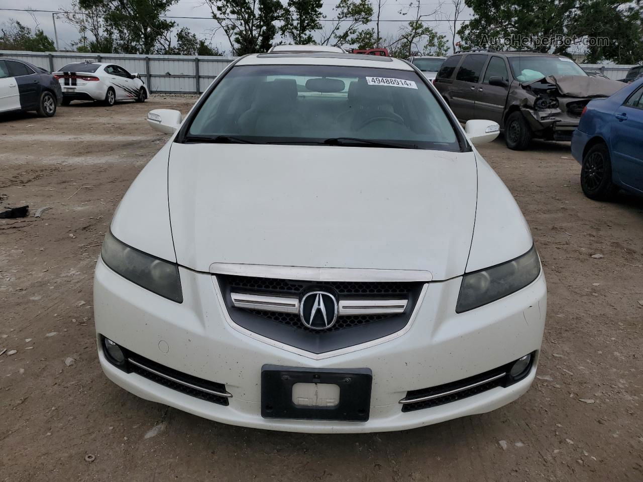 2008 Acura Tl Type S White vin: 19UUA76588A006727